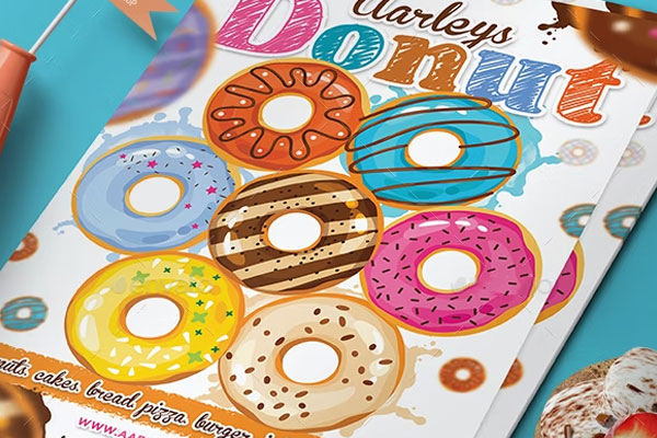 Donut Menu Flyer Templates – Free & Premium PSD, Ai, Word, Doc, InDesign, Vector, EPS, PNG Formats Download